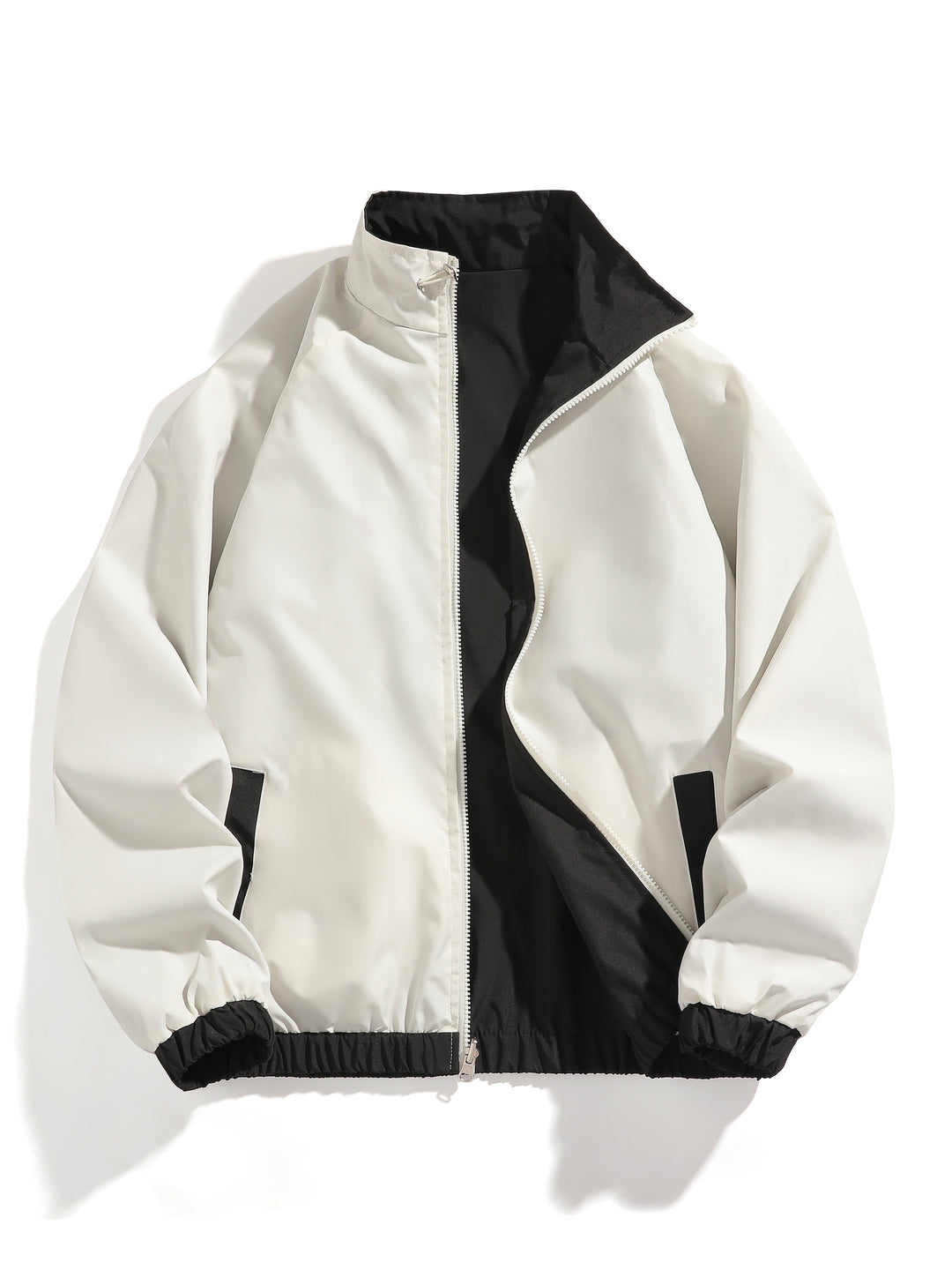 Heren Omkeerbare Jas | Stijlvol Gestreept Ontwerp | Comfortabel & Veelzijdig | Polyester