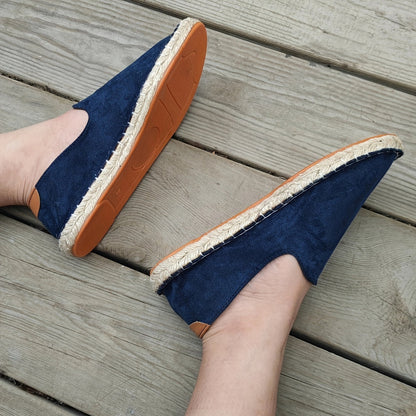 Heren Loafers | Ademend & Handgemaakt | Linnen Zool & Canvas | Casual Slip-On