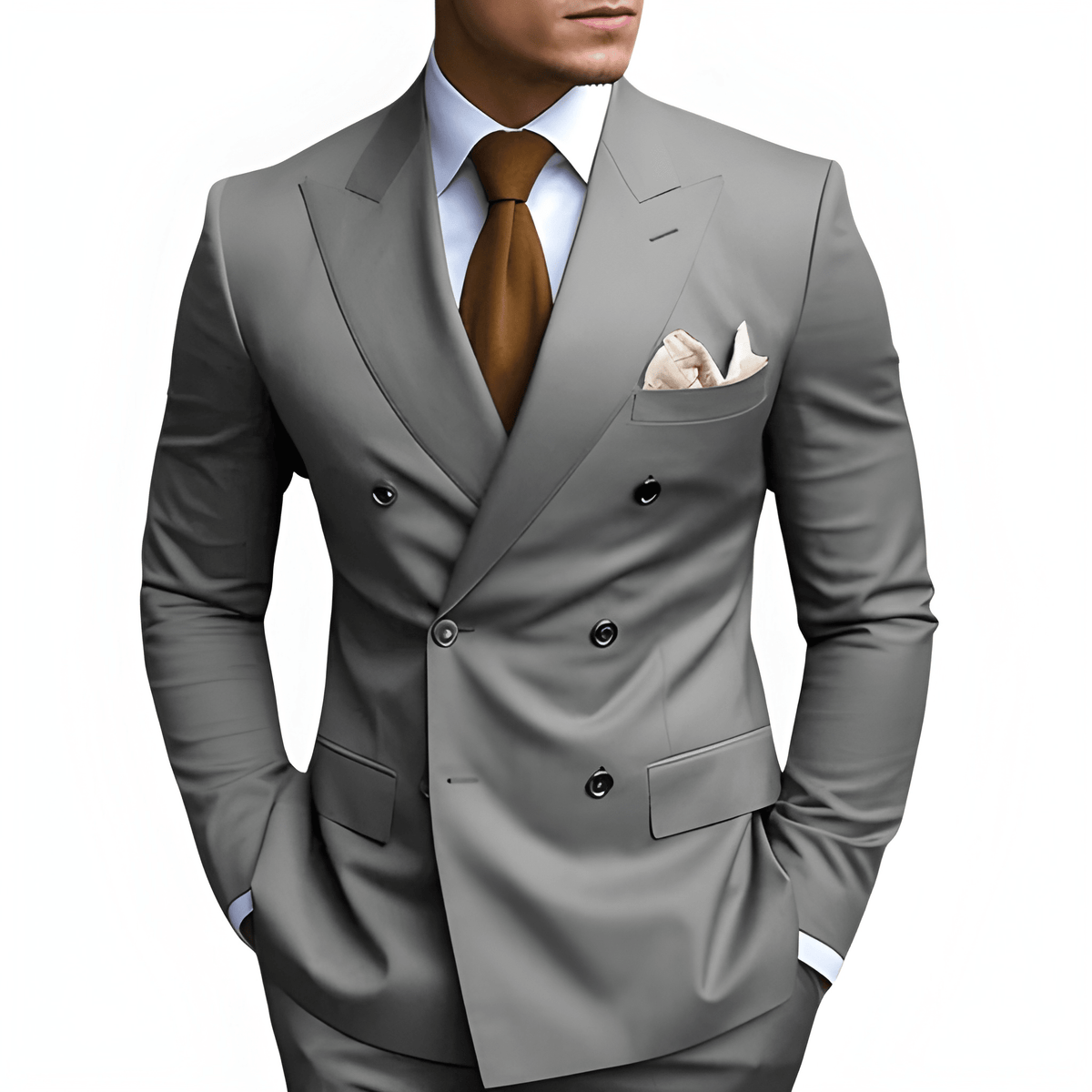 Heren Pak | Dubbele Rij Knopen | Elegante Kleding