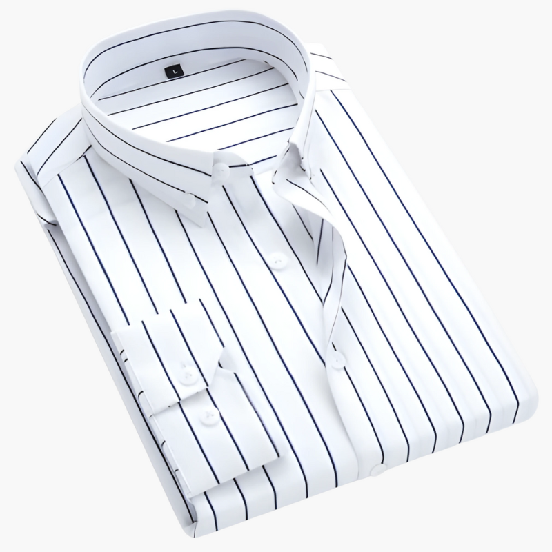 Overhemd Heren | Gestreept Design | Klassieke Kraag Kleding