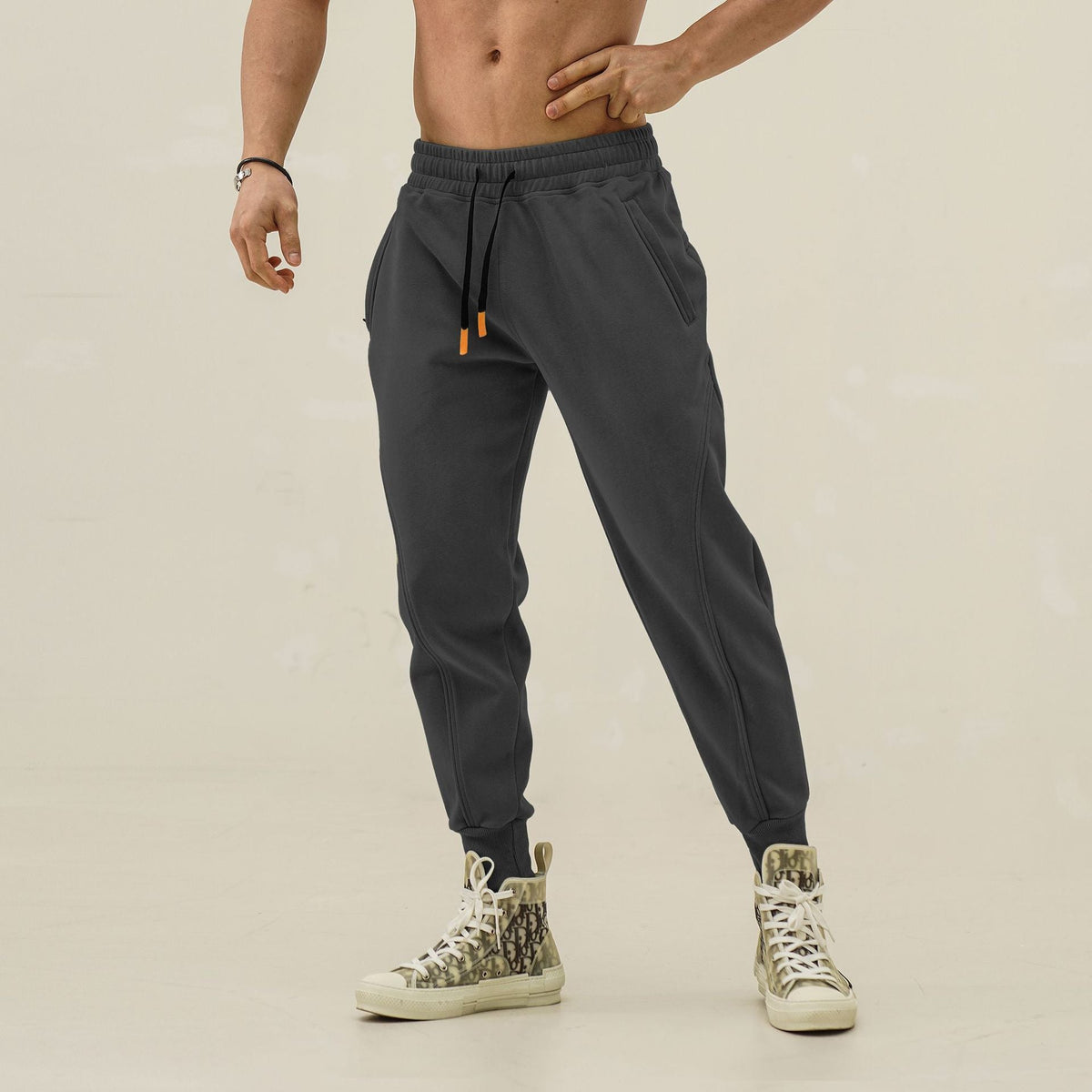Heren Joggerbroek  | Losse Pasvorm & Zakken | Medium Stretch
