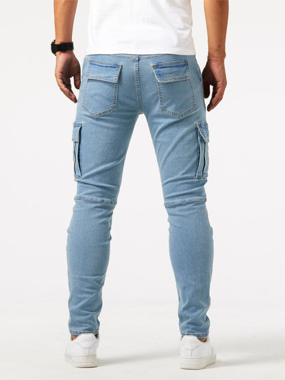 Heren Cargo Jeans | Slank Pasvorm | Meerdere Zakken & Trendy Stijl | Casual Elegantie