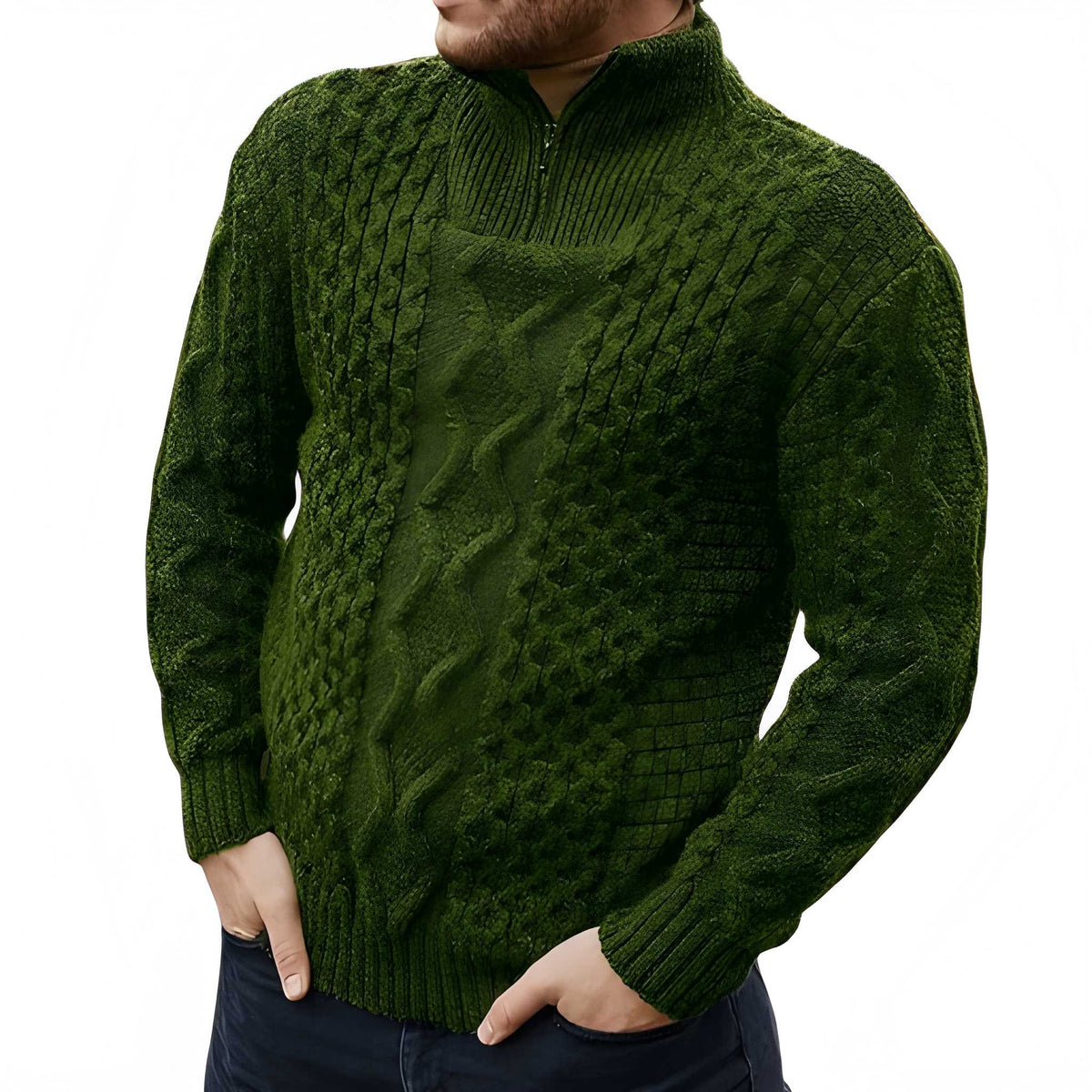 Truien Heren | Half-Zip | Opstaande Kraag | Sportieve Pasvorm