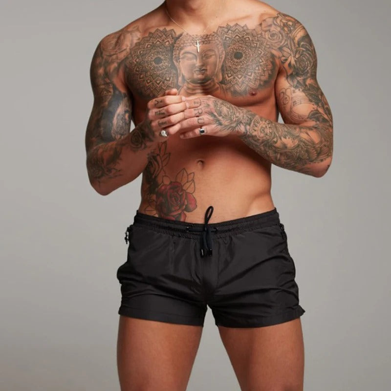 Stretch zwemshort heren in zwart