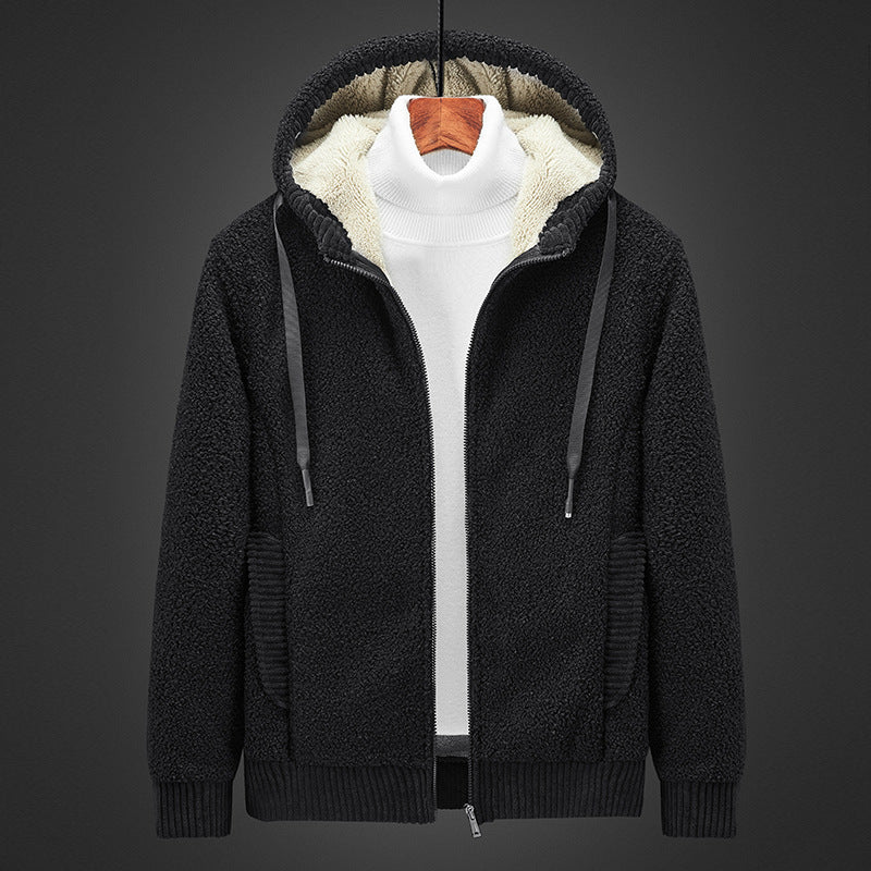 Gezellige gevoerde Zip-Up trui met capuchon voor ultieme warmte en tijdloze elegantie | Noah