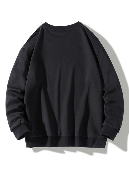 Truien Heren | Effen Kleur Sweatshirt |  Ronde Hals & Veelzijdige Stijl