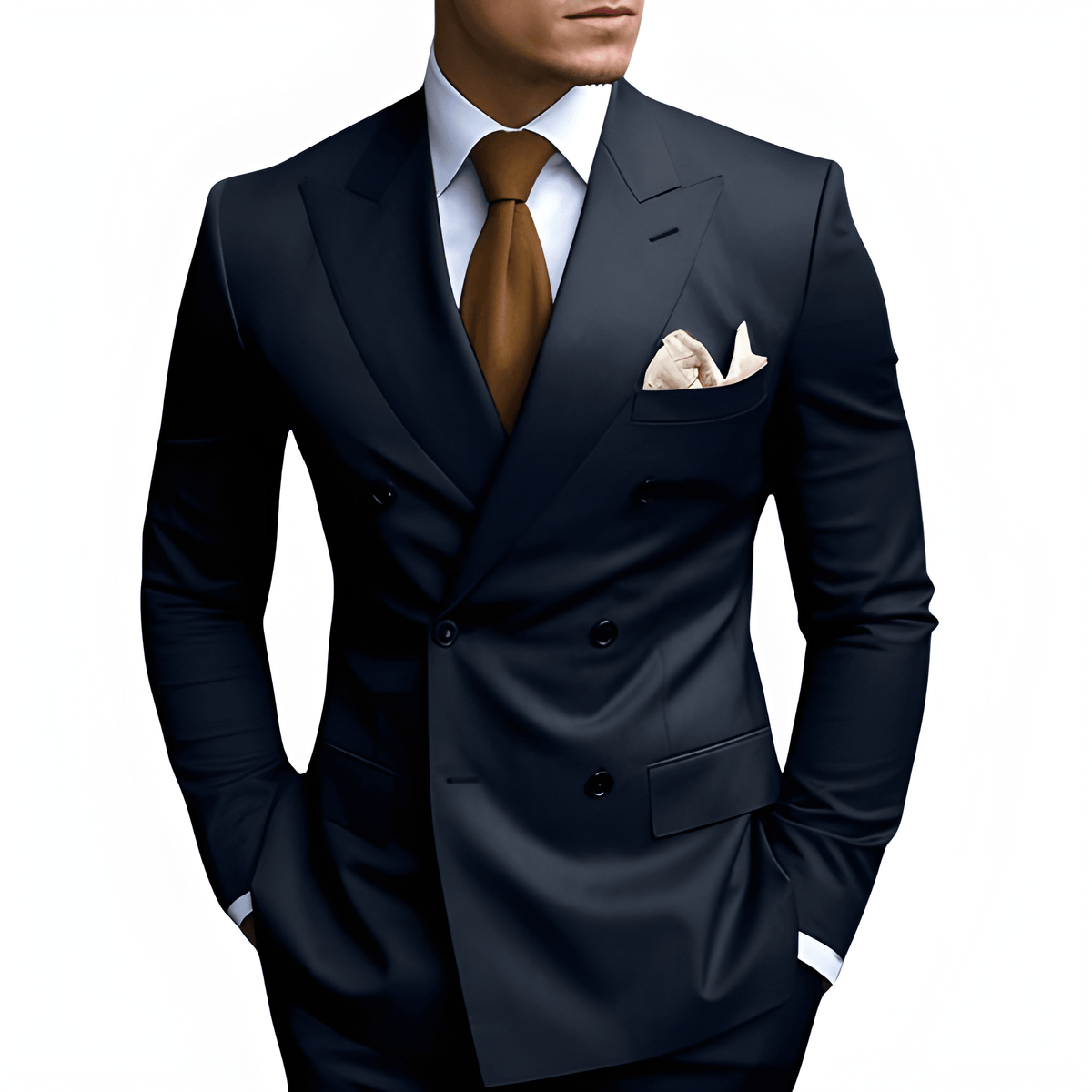 Heren Pak | Dubbele Rij Knopen | Elegante Kleding
