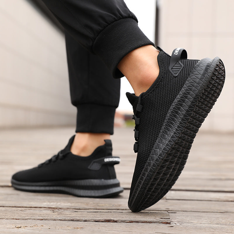 Heren Hardloopschoenen | Lage & Ademend | Casual Outdoor Sportschoenen | Met Vetersluiting