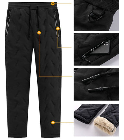 Dikke lamswollen winterjoggers voor heren voor warmte en comfort | Wesley