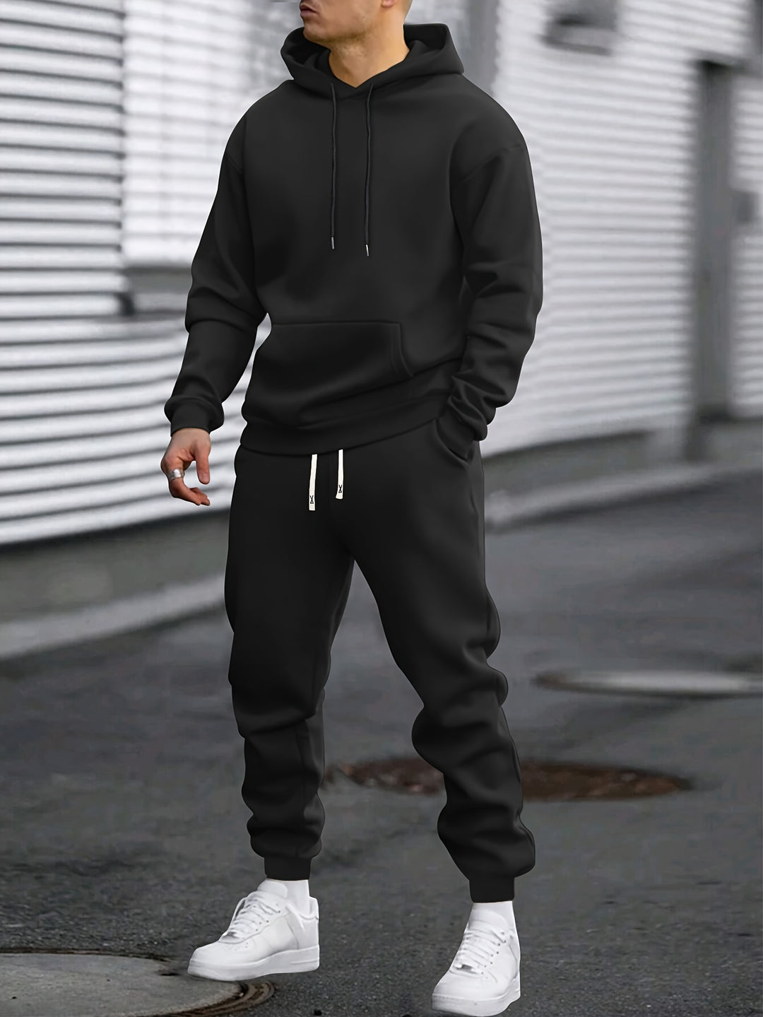 Heren Sportset | Hoodie & Joggingbroek | Comfortabel & Ademend | Lente & Herfst