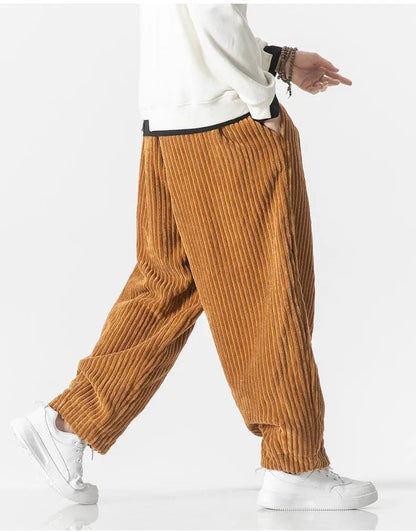 Relaxte Corduroy broek voor heren met zachte textuur en moderne stijl | Simon