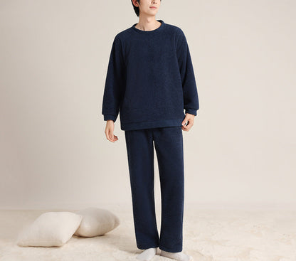 Heren Winterset | Pluche Sweatshirt & Trekkoord Broek | Warm & Comfortabel