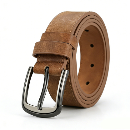 Stijlvolle riem met brede steken voor herenjeans en alledaagse outfits | Tobias