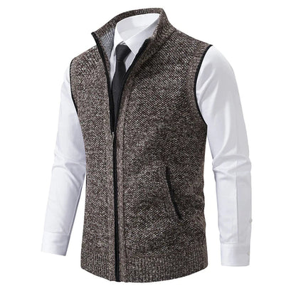 Truien Heren | Klassieke Gebreide Sweater met Rits | Zachte Stof