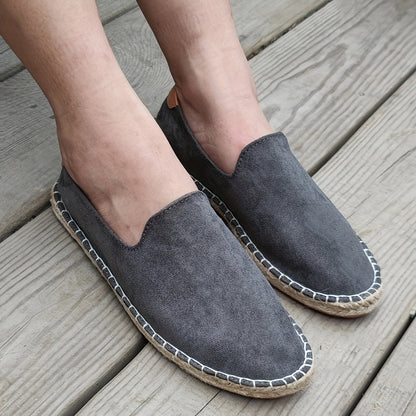 Heren Loafers | Ademend & Handgemaakt | Linnen Zool & Canvas | Casual Slip-On