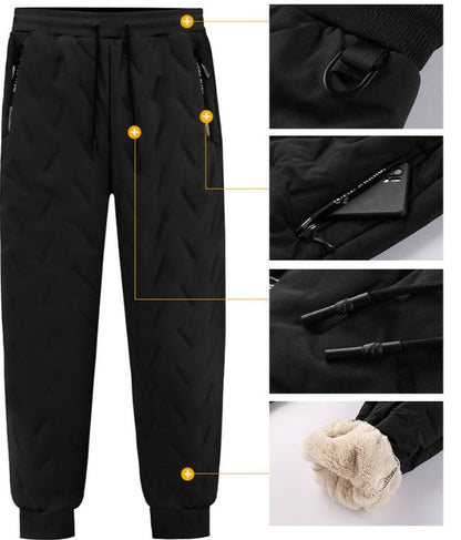 Dikke lamswollen winterjoggers voor heren voor warmte en comfort | Wesley