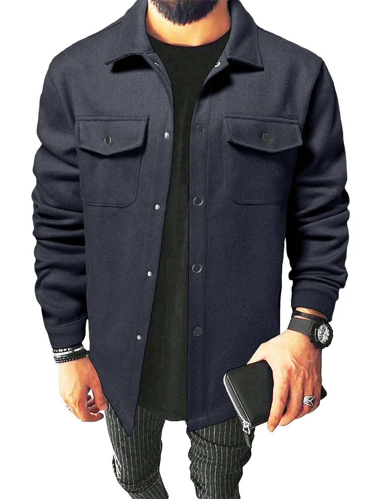 Heren Jack met knoopsluiting en borstzak | Floris