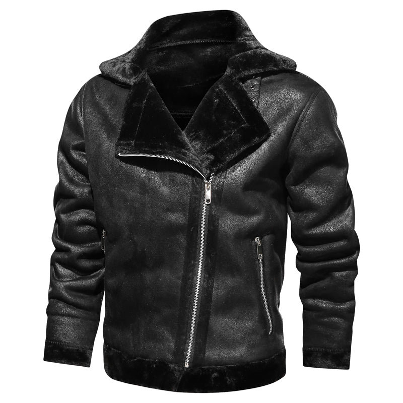 Premium leren winterjas voor heren met pure warmte en tijdloze stijl | Thomas