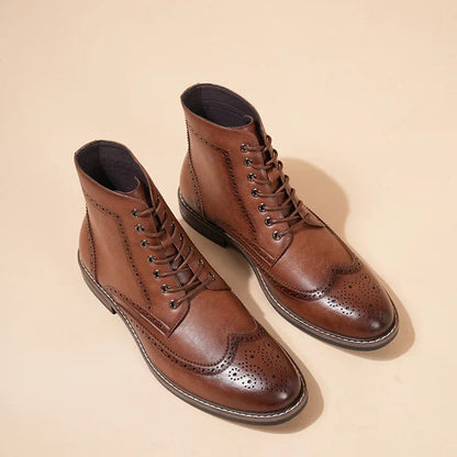 Heren | Laarzen | Italiaans Design | Hoog Model & Vetersluiting