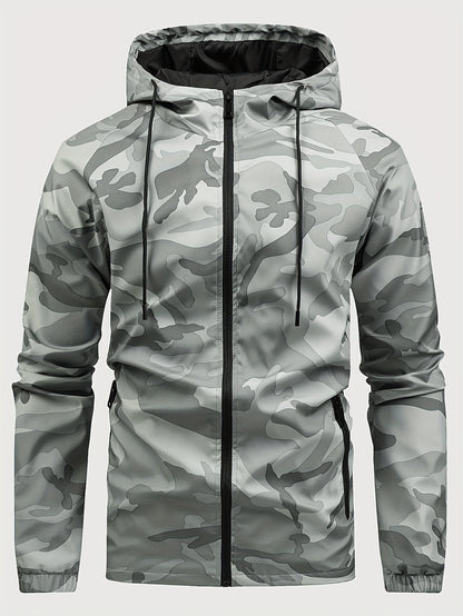 Heren Windjack | Camouflageprint & Capuchon | Duurzaam & Functioneel