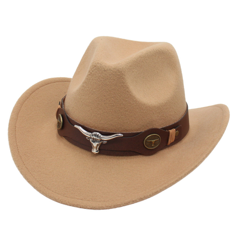 Cowboyhoed vegan leer in khaki
