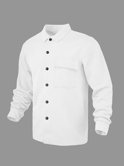 Heren Vrijetijdsjas | Casual & Modieus | Licht Elastisch & Geweven | Effen Kleur