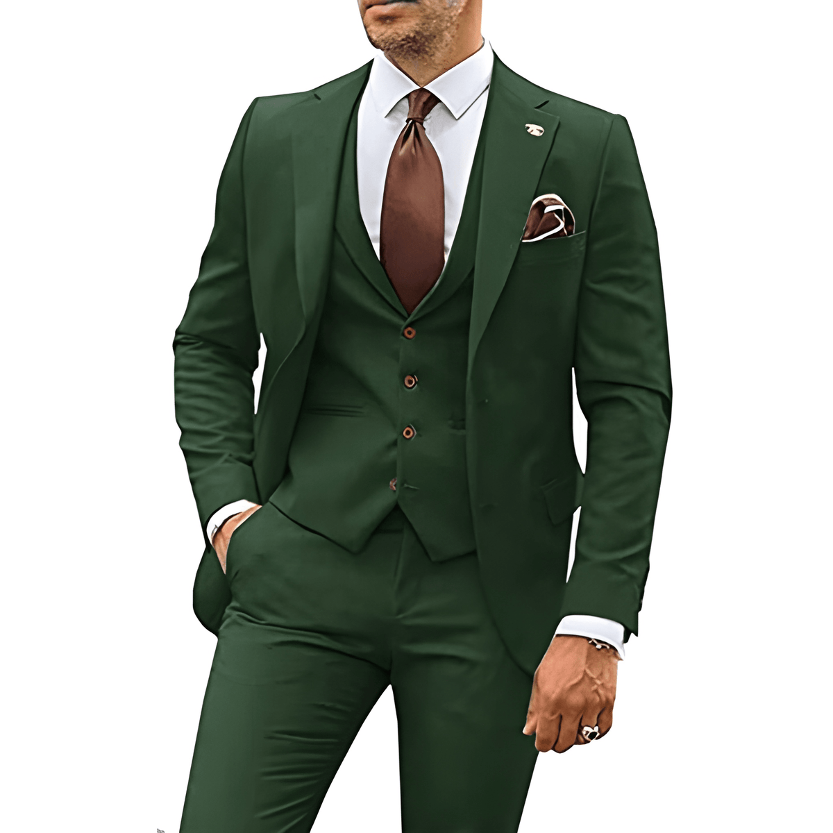 Heren driedelig pak slim fit bruiloft