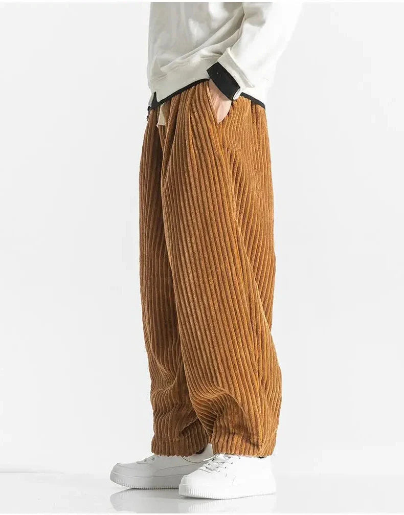 Relaxte Corduroy broek voor heren met zachte textuur en moderne stijl | Simon