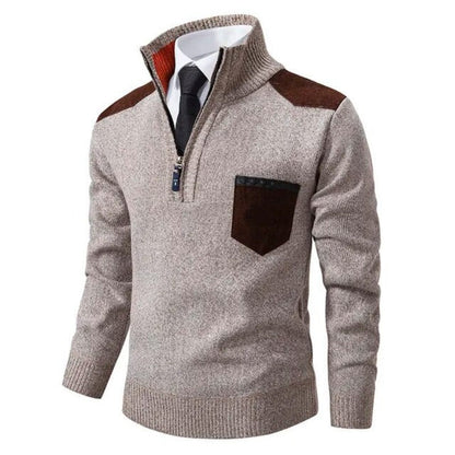 Heren Trui Half Zip | Fijngebreide Sweater | Tijdloos