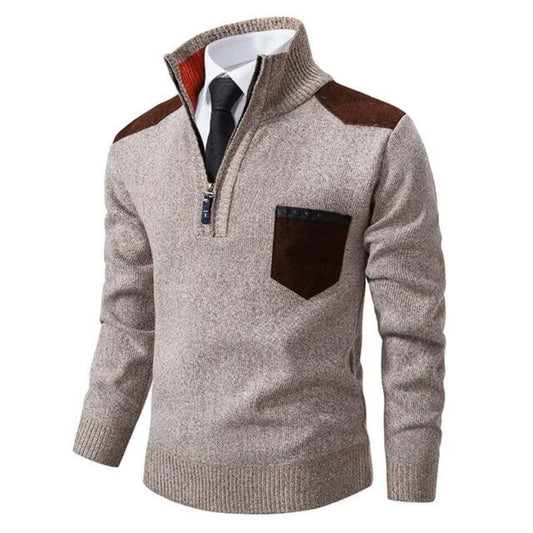 Heren Trui Half Zip | Fijngebreide Sweater | Tijdloos