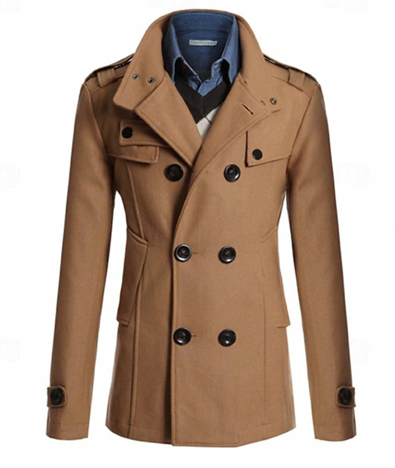 Winterjas Heren | Dubbele Knopen Trenchcoat | Elegant Design