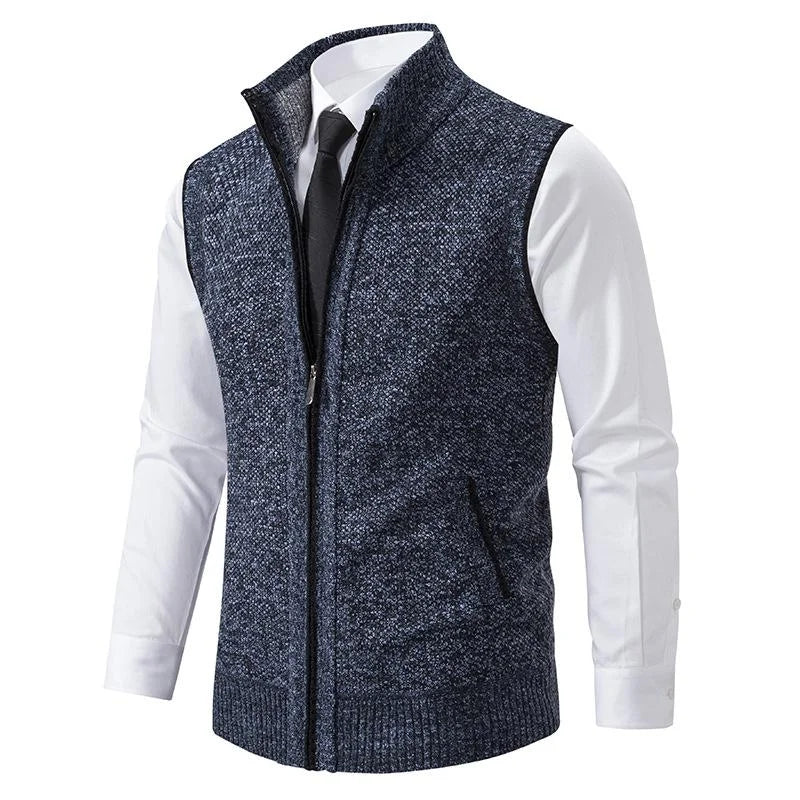Truien Heren | Klassieke Gebreide Sweater met Rits | Zachte Stof