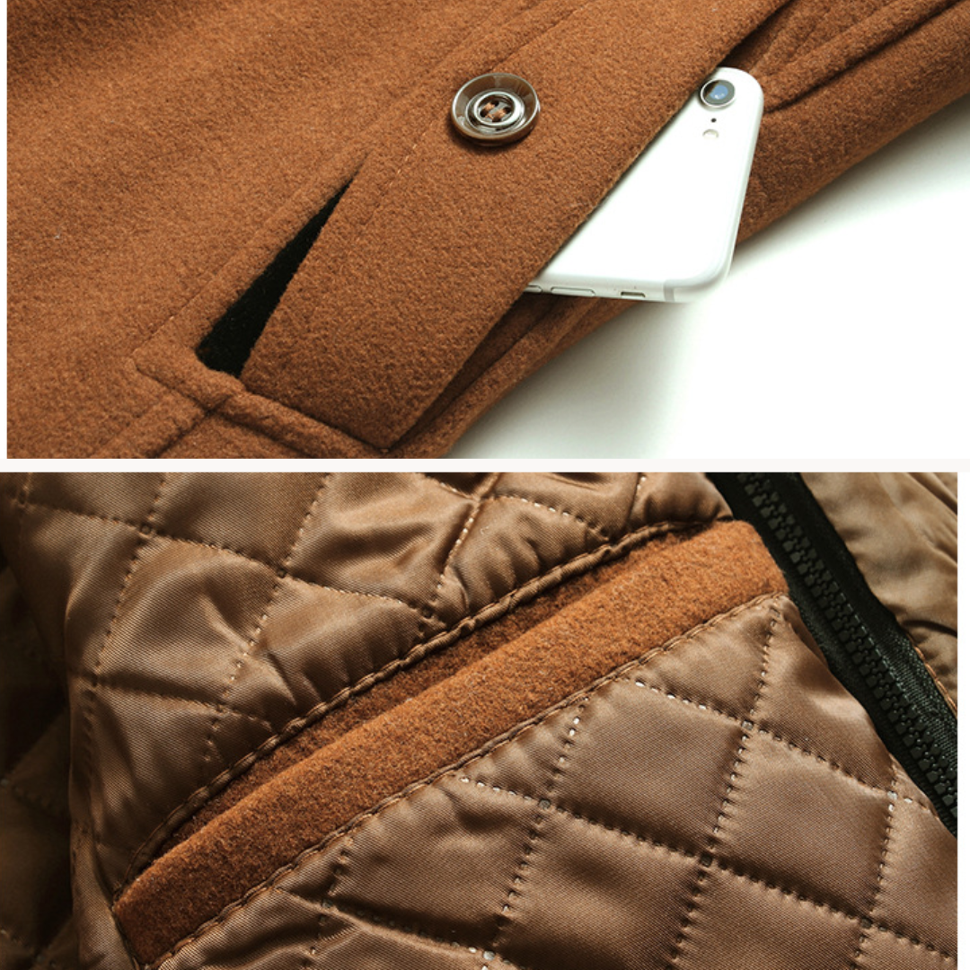 Elegante wollen jas voor heren met tijdloze warmte en ultiem comfort | Ezra