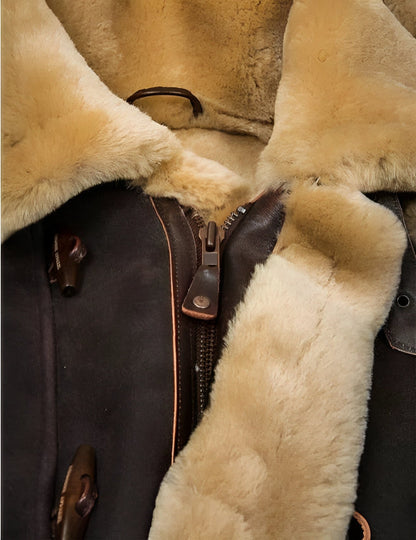 Elegante leren winterjas voor heren met ultieme warmte en tijdloze stijl | William