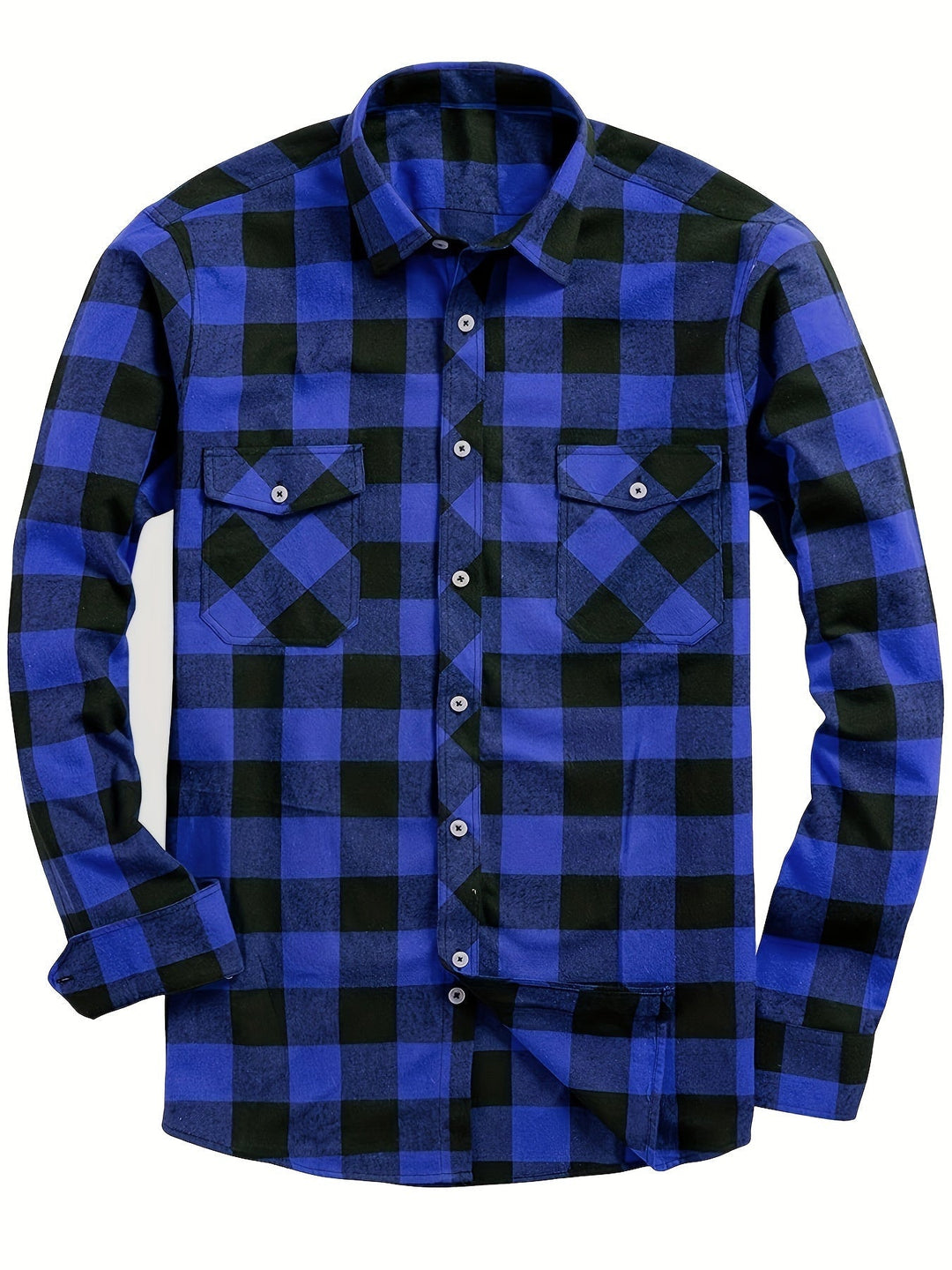 Heren Overhemd | Geruit Flanel | Dubbele Borstzak | Comfortabel Casual