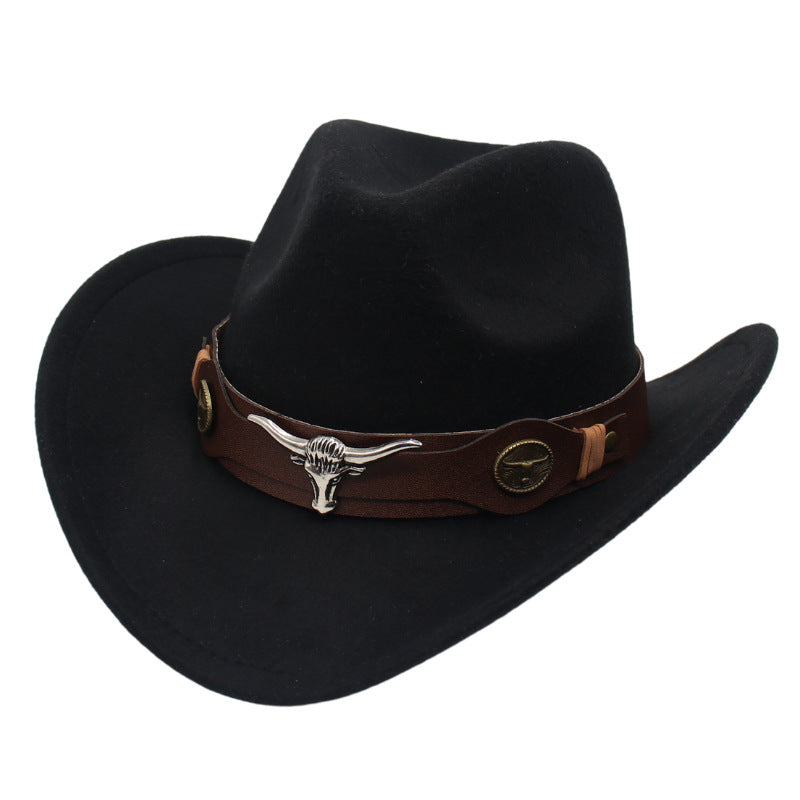 Cowboyhoed vegan leer in zwart