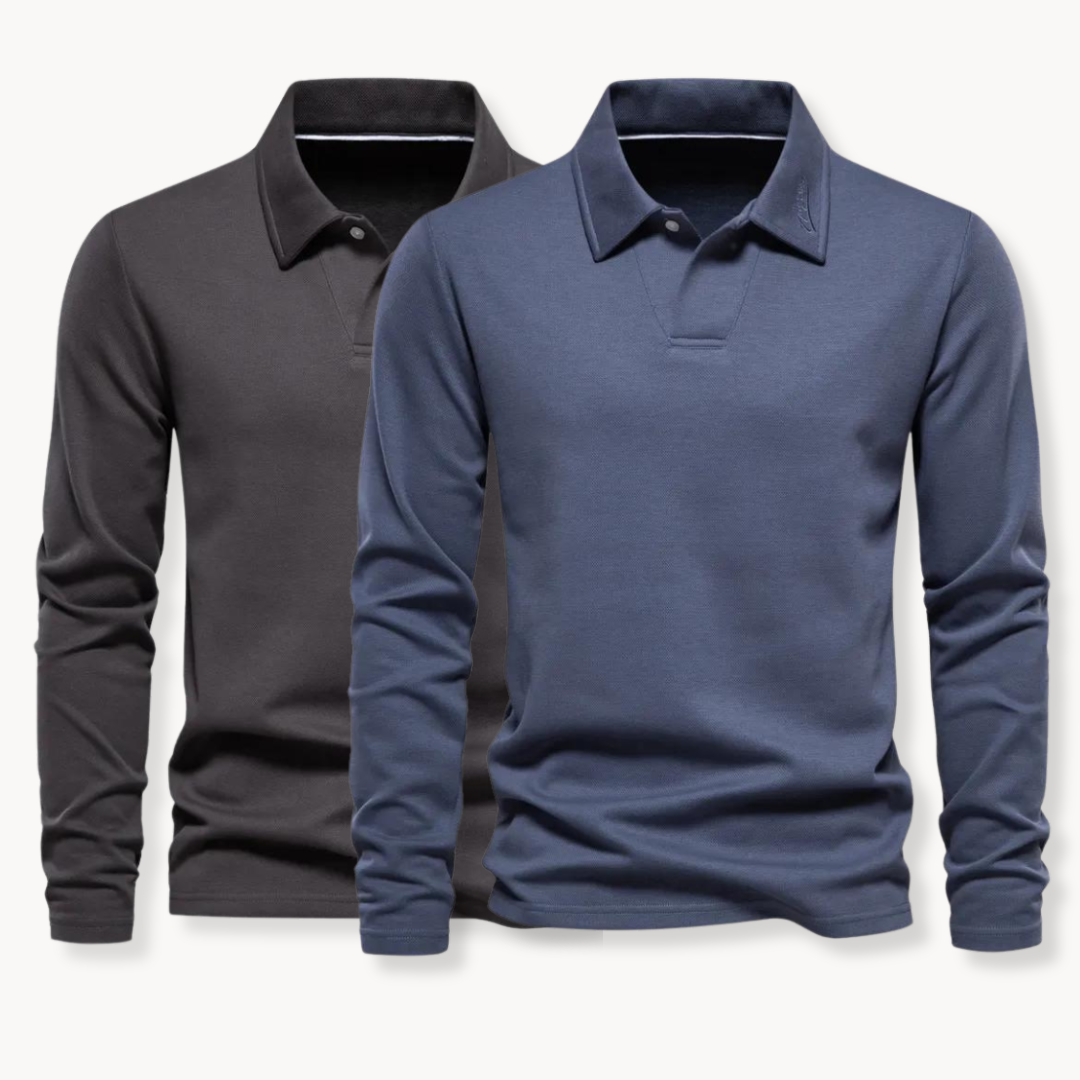 Heren Polo | Lange Mouw T Shirt | Tijdloos Comfort & Elegante Stijl