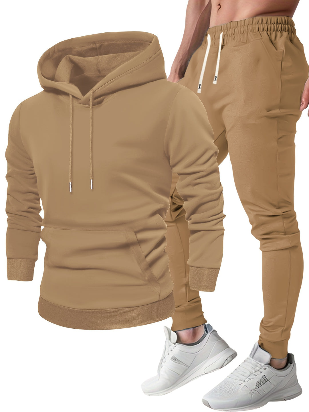 Heren Sportset | Hoodie & Joggingbroek | Comfortabel & Ademend | Lente & Herfst
