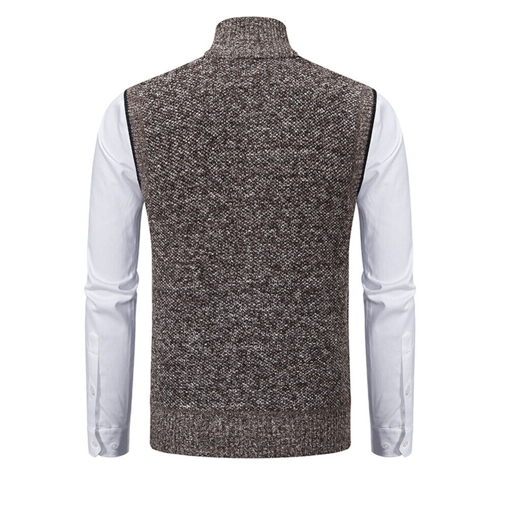 Truien Heren | Klassieke Gebreide Sweater met Rits | Zachte Stof