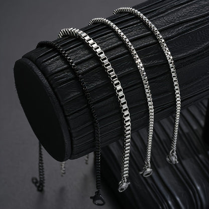 Heren Armbanden Set | 4-Delig Vintage Schakeldesign | Casual & Stapelbaar | RVS – Unisex