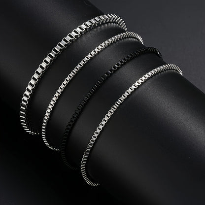 Heren Armbanden Set | 4-Delig Vintage Schakeldesign | Casual & Stapelbaar | RVS – Unisex