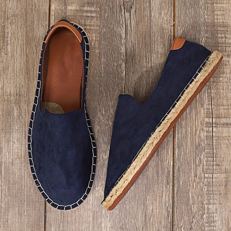 Heren Loafers | Ademend & Handgemaakt | Linnen Zool & Canvas | Casual Slip-On