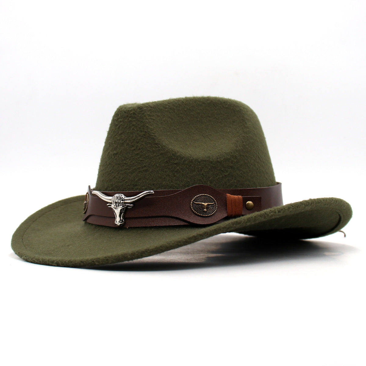 Cowboyhoed vegan leer in groen