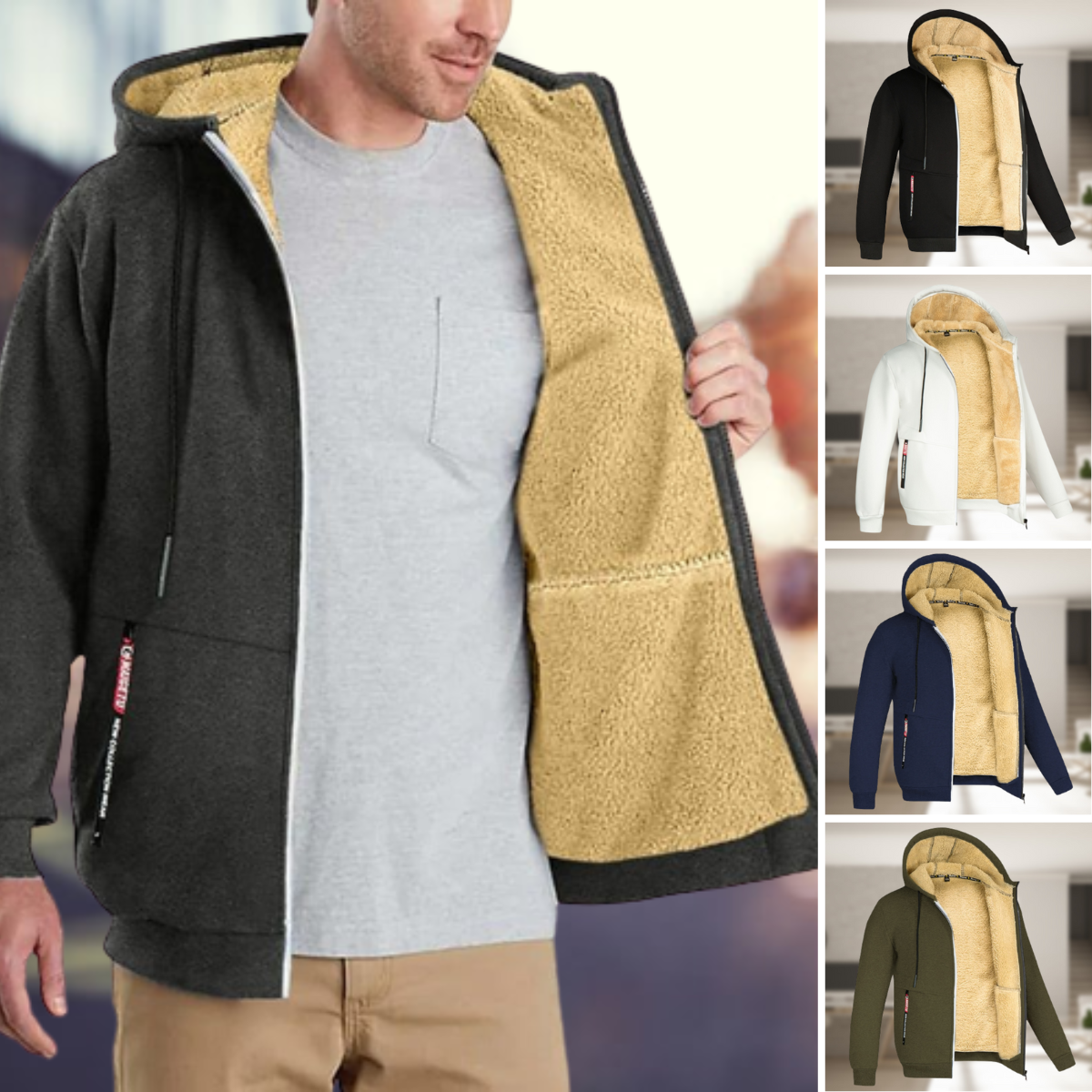 Winterjas Heren | Dik Gewatteerd & Gevoerd | Loose Fit Tussenjas