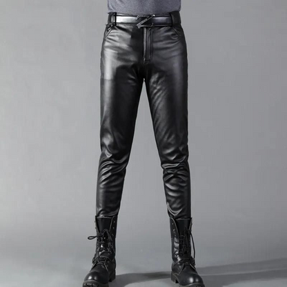 Broeken Heren | Tijdloos Design | Casual Kleding | Stretch PU Leren Broek