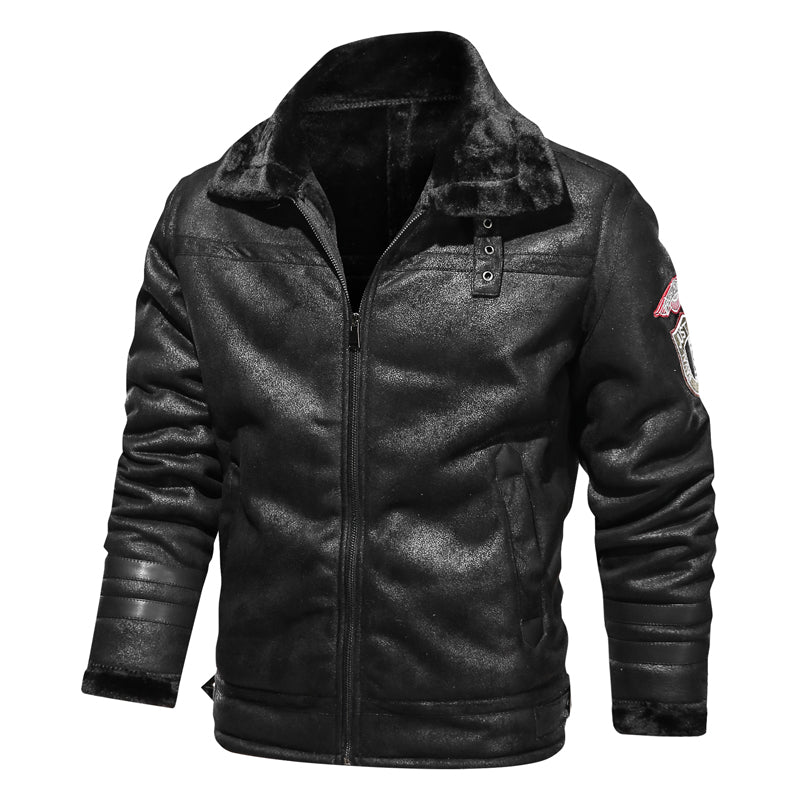 Premium leren winterjas voor heren met pure warmte en tijdloze stijl | Thomas