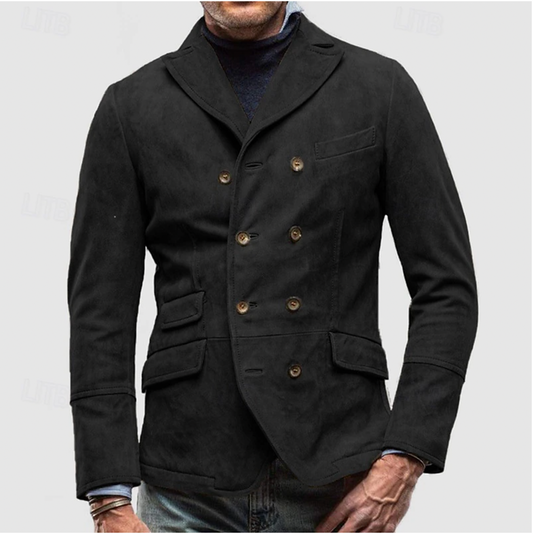 Winterjas Heren | Tussenjas met Dubbelrij Sluiting | Tijdloos Retro Design