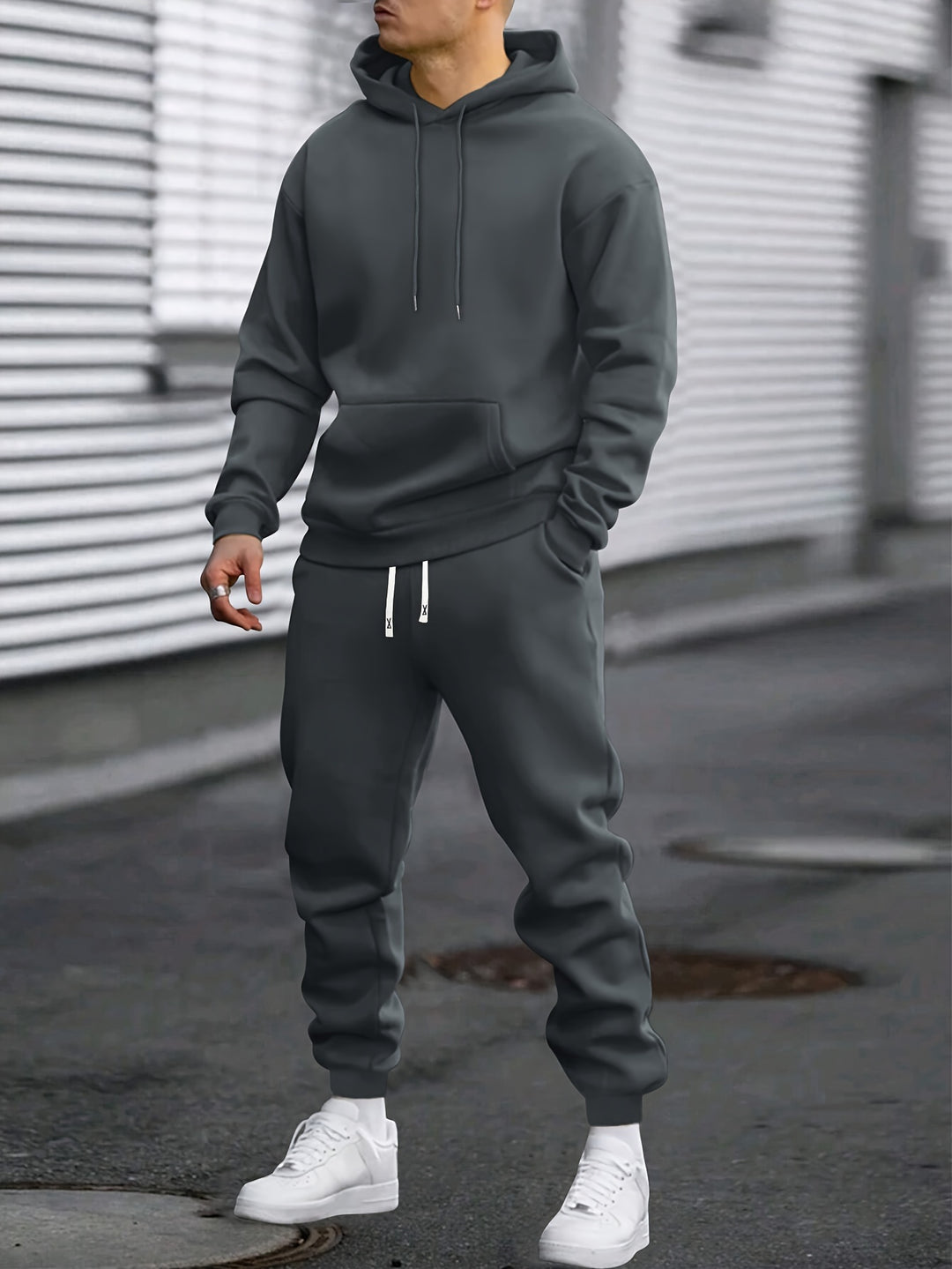 Heren Sportset | Hoodie & Joggingbroek | Comfortabel & Ademend | Lente & Herfst