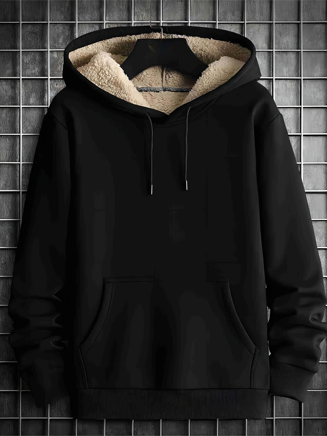 Heren Hoodie | Gebreid met Nepbont | Warm & Gezellig | Herfst/Winter