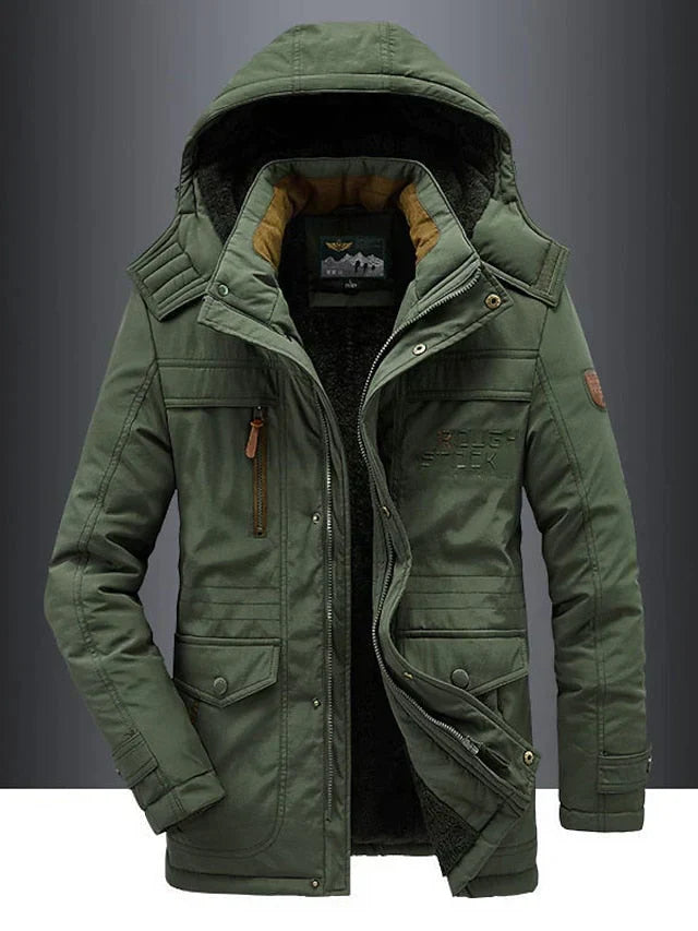 Winterjas Heren | Leger jas | Stoer & Cozy | Robuust Tussenjas Design